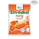 EmEukal Honey throat cough lozenges 75g 4Pack 64Drops