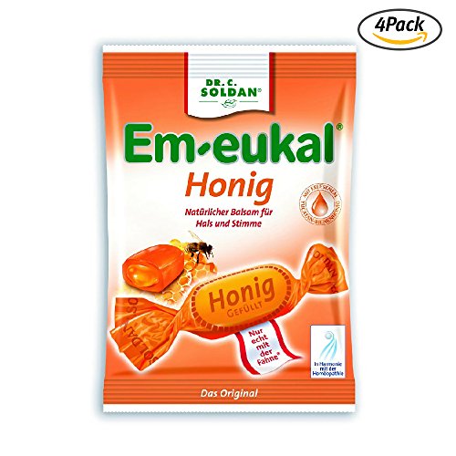 EmEukal Honey throat cough lozenges 75g 4Pack 64Drops