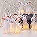 KI Store LED String Lights Warm Easter Bunny String Lights Ornaments Battery Operated for Spring Party Themes Yard& Garden Kids Bedroom Living-Room Dorm (10 Bunnies)