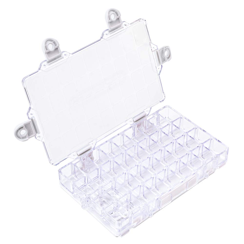 WANDIC Watercolor Paint Box, 1 Pc 36-Well Paint Palette Case Empty Painting Palette Container For Watercolor Gouache, Acrylic And Oil Paint