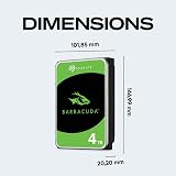 Seagate BarraCuda 4TB Internal 3.5 inch SATA 6Gb/s 5400 RPM 256MB Cache view 9