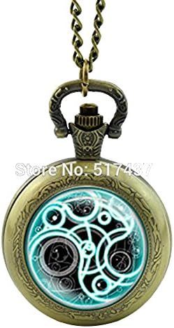Doctor Who Gallifreyan Watch Necklace Photo Locket Necklace Silver Style Retro Vintage Pocket Watch Necklace