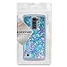 LG K7 Case, ESEEKGO Floating Liquid Case for LG K7 Soft Cover TPU Bumper 3D Bling Case (Blue)