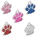 Reopet Customized Dog ID Tags / Personalized Engraved Glitter Pet Tag for Small Medium Large Dog and Cat / Red / Pink / Blue / Hot Pink / White