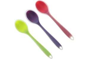 3pcs Semi-Transparent Silicone Spoon Soup Spoon Coffee Milk Teaspoon