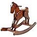 Labebe Retro Wooden Rocking Horse - Dark Brown
