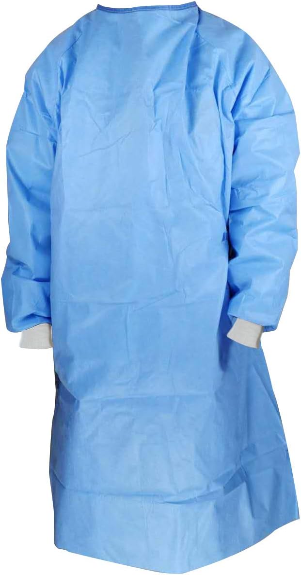 Medicare Surgical Gown Medical Isolation Gowns Protective Gowns with Long sleeves, Neck and Waist ties. Non-sterile examination gowns. Spunbonded Polypropylene.