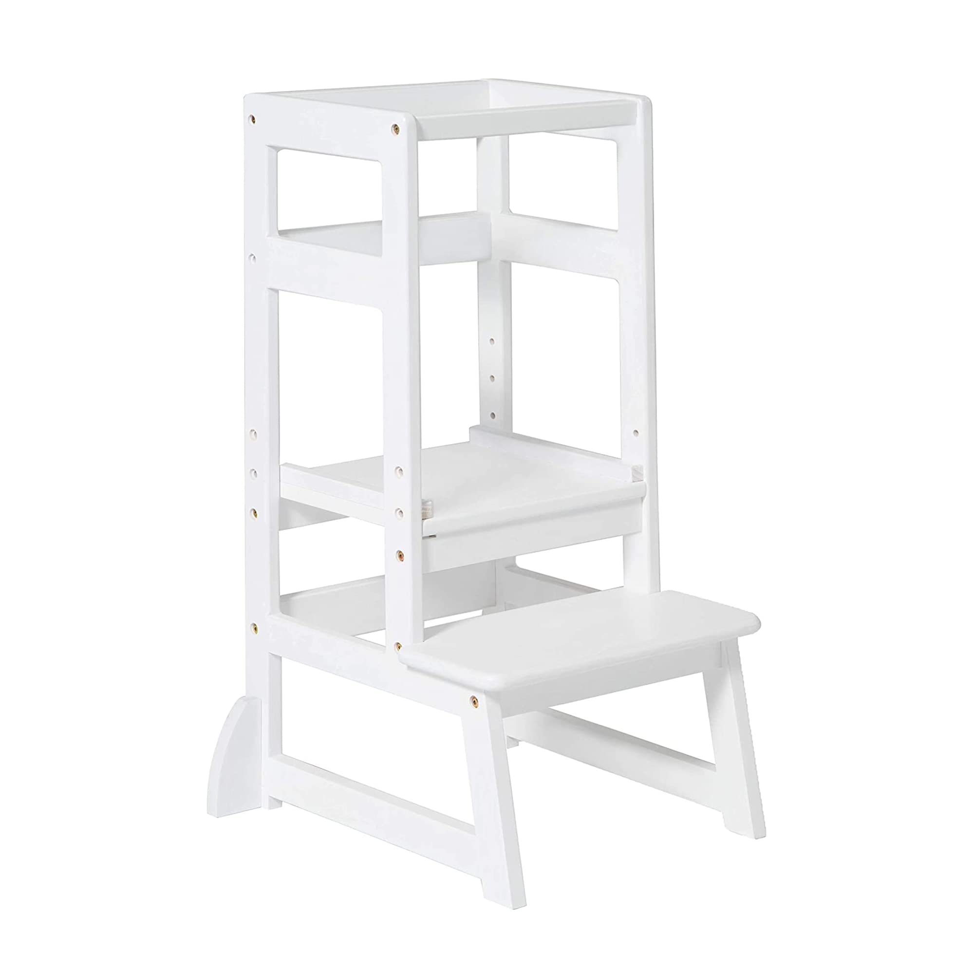 Photo 1 of (SEE NOTES) SDADI LT05W Mother's Helper Adjustable Height Kitchen Step Stool, Children Kids Toddlers Counter Level Learning Stool for Kitchen and Bathroom, White