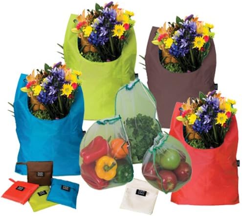 EarthSAKS Reusable Eco Shopping and Produce Bag Set (Set of 7 bags)