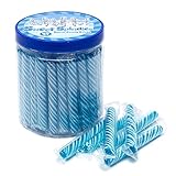 Sweet Spindles Mini Hard Candy Sticks - 50 Piece Jar (Blue)
