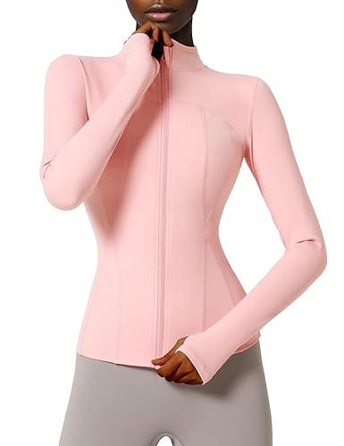 Locachy Women's Slim Fit Full Zip Athletic Running Sports Workout