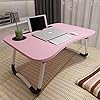 VLikeze Laptop Bed Table, Foldable Portable Lap Standing Desk with Cup Slot, Notebook Stand Breakfast Bed Tray Book…