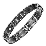 UINSTONE MEN’s bracelet by STAINLESS STEEL with built-in MAGNET & GERMANIUM. Elegant ADJUSTABLE wristband adjoin with NEGATIVE IRON and FAR INFRARED effect