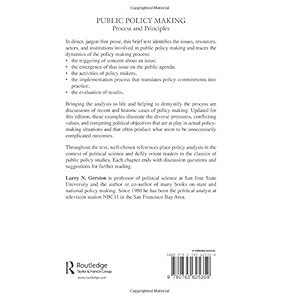 Public Policy Making: Process and Principles