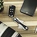 KeySmart Bright - Compact Key Holder with LED Flashlight Plate (up to 10 Keys, Black)