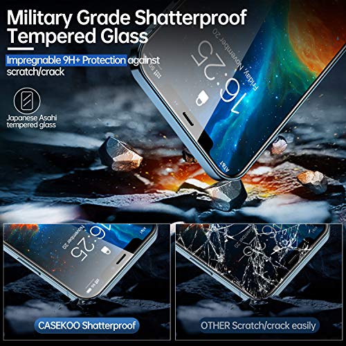 CASEKOO Shatterproof Designed for iPhone 12 Screen Protector/iPhone 12