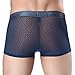 Vogyal Men See Through Underwear Sexy Mens Lingerie Mesh Breathable Boxer Briefs(Pack of 4)