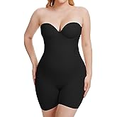 Decorus Strapless Shapewear Bodysuit For Women: Strapless Body Shaper Tummy Control - No Straps Full Body Shapewear With bra