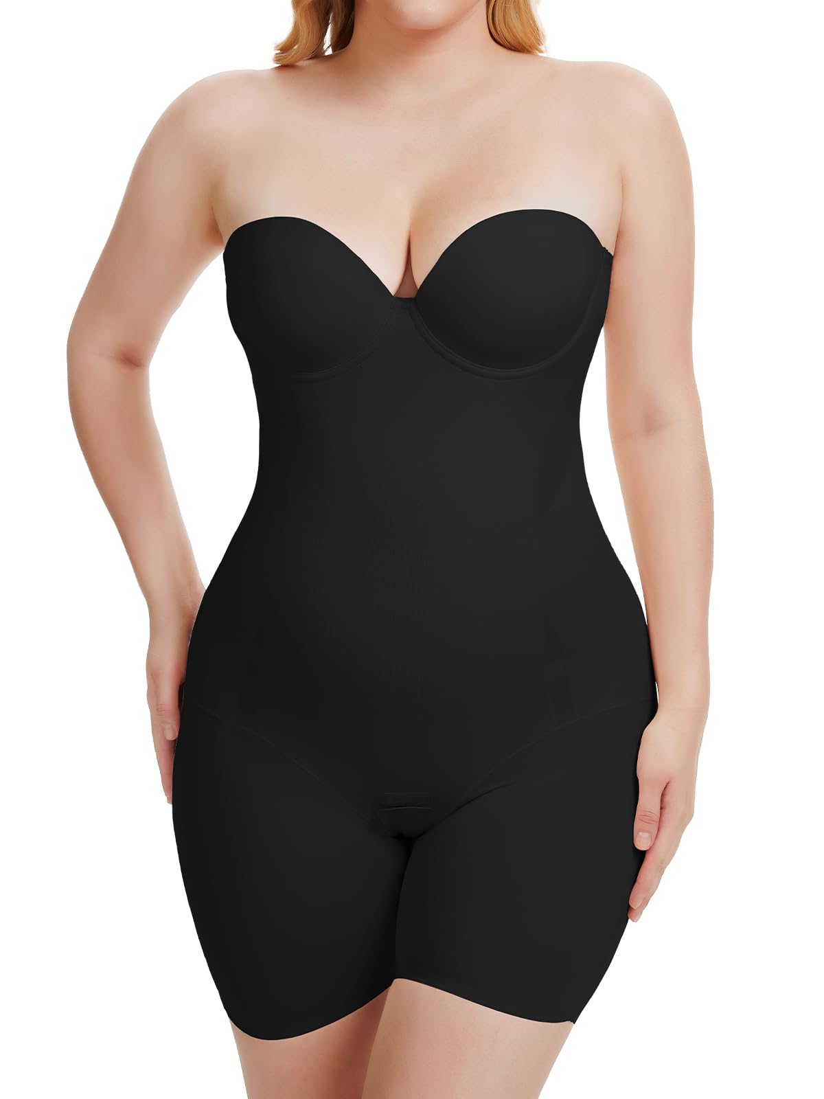 Photo 1 of Decorus Strapless Shapewear Bodysuit For Women: Strapless Body Shaper Tummy Control - No Straps Full Body Shapewear With braLPNRRIV9484111
