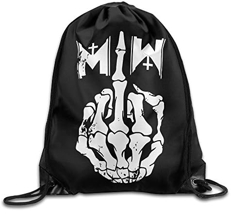 SUNG916 Motionless In White Gothic Metal Band Gym Drawstring Bags Backpack