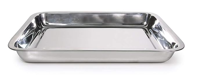 Bandeja Horno INOX 28,5x22,5x4,0 cm: Amazon.es: Hogar