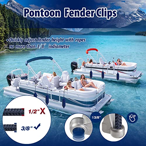 Boat Bumper Clips, Pontoon Boat Fender Clips for Docking, Pontoon Boat