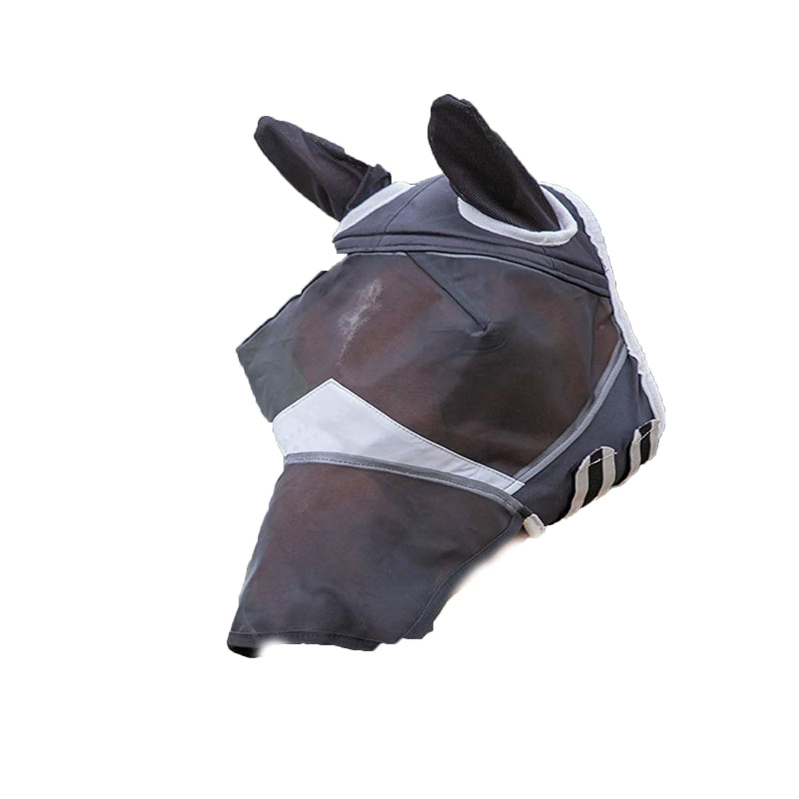 Horse Fly mask with Soft on Skin and All-Round Breathable Mesh UV Protection Adjustable Neck Straps