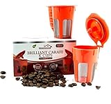 (2 pack) Reusable Brilliant Carafe K Cups for Keurig 2.0 –Compatible & Refillable with Keurig 2.0 coffee filter for, K200, K300, K400, K500 Series