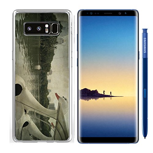 Luxlady Samsung Galaxy Note8 Clear case Soft TPU Rubber Silicone IMAGE ID 31060793 Swan Pedal boat in the pond of the park vintage style - Thumbnail 3