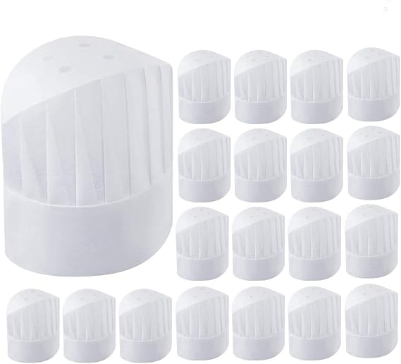 Lot De 2 Casquettes De Chef Unisexes - Blanche, Réglable, Idéale Pour La Cuisine