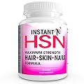 Instant HSN All-Natural PERFECT Triple Strength Hair, Skin, and Nails Strengthening Formula MAXIMUM Strength biotin hair growth supplement, clear skin acne supplement, and stronger nails blend of Biotin, Vitamin A, MSM, Green Tea extract, Vitamin C, Vitam