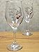 BANBERRY DESIGNS Sweetheart Wine Glasses - Set of 2 - I Love You to the Moon & Back with Red Hearts - Love, Anniversary, Wedding, Christmas, Valentines, & Engagement -12 oz