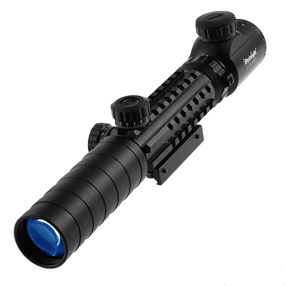 Paike 3-9x32 Hunting Rifle Scope Red/Green Dot Illuminated Sight Optics Tactical Sniper Scopes w/22mm