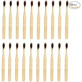 Bamboo Toothbrush - Biodegradable Toothbrushes,Genkent Natural Bamboo Toothbrush - Made from Nylon Bristles & Solid Bamboo Handle, Brown (20 PACK)
