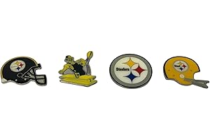 PRO SPECIALTIES GROUP NFL Pittsburgh Steelers Sports Team Logo 4 Pin Set Franchise Timeline Collectible Throwback