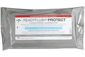Medline MSC263811H ReadyFlush Biodegradable Flushable Wipes (Pack of 24)