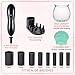 Makeup Brush Cleaner and Dryer, LARMHOI Electric Makeup Brush Cleaning Tool with 8 Size Rubber Collars, Portable Cleaning Mat, Deep Cosmetic Brush Spinner for Makeup Brush, Beauty, Women Gifts