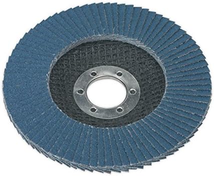 Sealey FD11560 Flap Disc Zirconium diameter 115mm 22mm Bore 60Grit, Blue