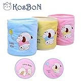 Kosbon Pack Of 3 Pure Cotton Double Layer Cute Bear Pattern Baby Infant Umbilical Cord Umbilical Navel Hernia Truss Belt.