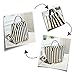 Oneyongs Tote Bento Lunch Bag Insulated Lunch Cooler for Kids Girls Women Stylish Waterproof (Blue Stripe)