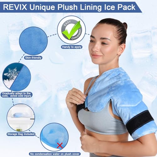 KOWVOWZ Shoulder Ice Pack Rotator Cuff Cold Therapy, Reusable Gel Ice Wrap for Shoulder Injuries & Pain Relief, Bursitis, Tendonitis, Swelling, Recovery for Man and Women