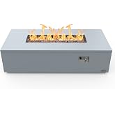 Premium 60" Propane Gas Fire Pit Table, Modern Smokeless Fireplace, FP014 | Large Propane Fire Table with Lava Rocks, Smokeless Fireplace 60, 000BTU for Backyard Patio Villa Bonfire, FP015