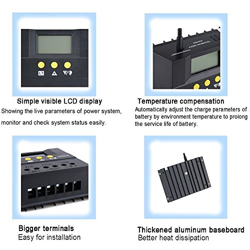 Sun YOBA Solar Charge Controller Solar Controller 50A 12V 24V CM5024Z - Thumbnail 4