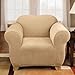 SureFit Stretch Pique Knit - Chair Slipcover - Cream (SF38409)