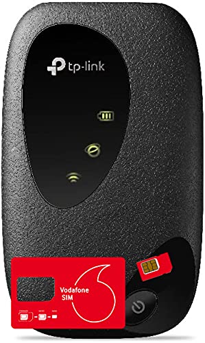TP-Link M7010 4G Cat4 LTE Single Band Mobile WiFi with Vodafone Max Data SIM Card Bundle