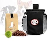 Boxlegend® Hands Free Dog Treat Pouch and Training Bag with Poop Bag Dispenser, Waist Clip and Drawstring. Carries Treats and Toys