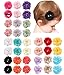 QandSweet Girls' Hair Clips with Jeweled Flower Ms Brooch for Toddler Girl Teens Womens (18-pairs/36pcs)