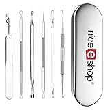 niceEshop(TM) 6Pcs Professional Blackhead Remover Tool Set Acne Pimple Comedone Blemishes Extractor Kit for Facial Skin Care