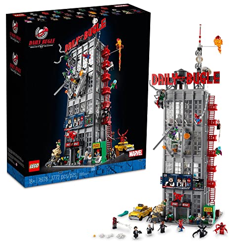 LEGO Marvel Spider-Man Daily Bugle Juegos de construcción para adultos - Exhibición como decoración de oficina o estantería - Regalos para fanáticos de hombres y mujeres - 25 minifiguras - 76178