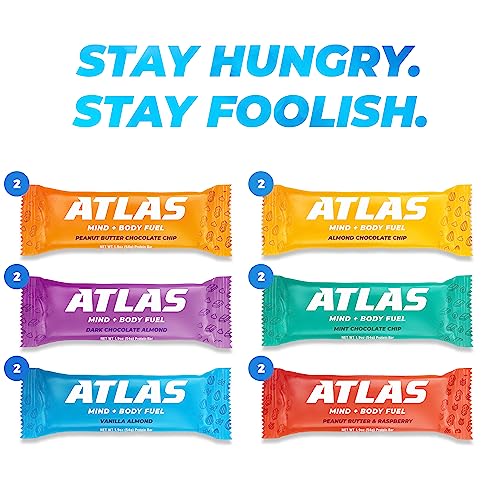 Atlas Protein Bar, 20g Protein, 1g Sugar, Clean Ingredients, Gluten
